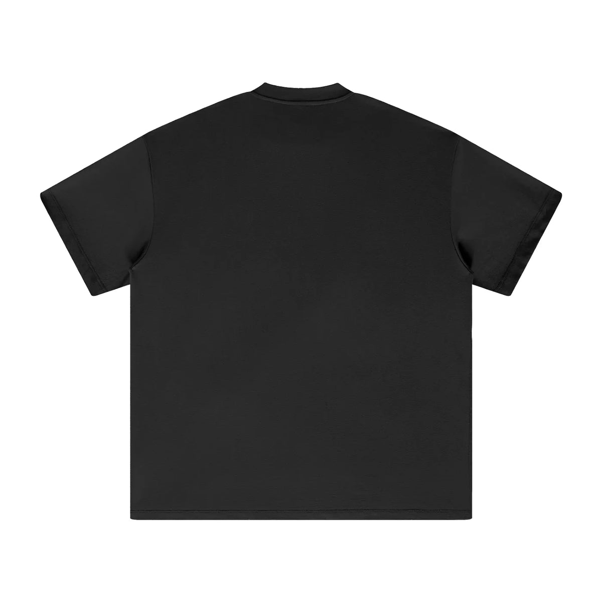 Black Azurri Hell On Earth T-Shirt displayed from the back, showcasing its simple and minimalist design by ODMPOD.